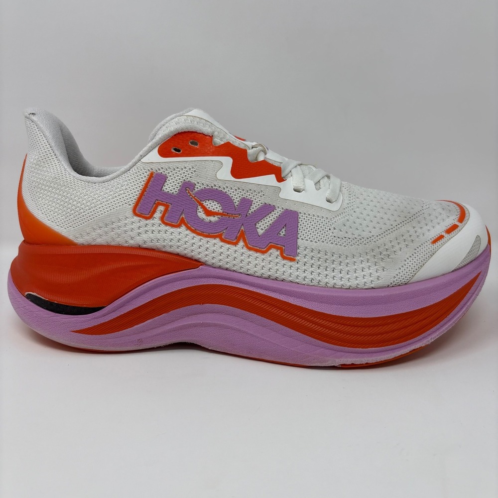 Hoka Skyward X Women's Size 9 White Red Athletic Running Shoes Sneakers